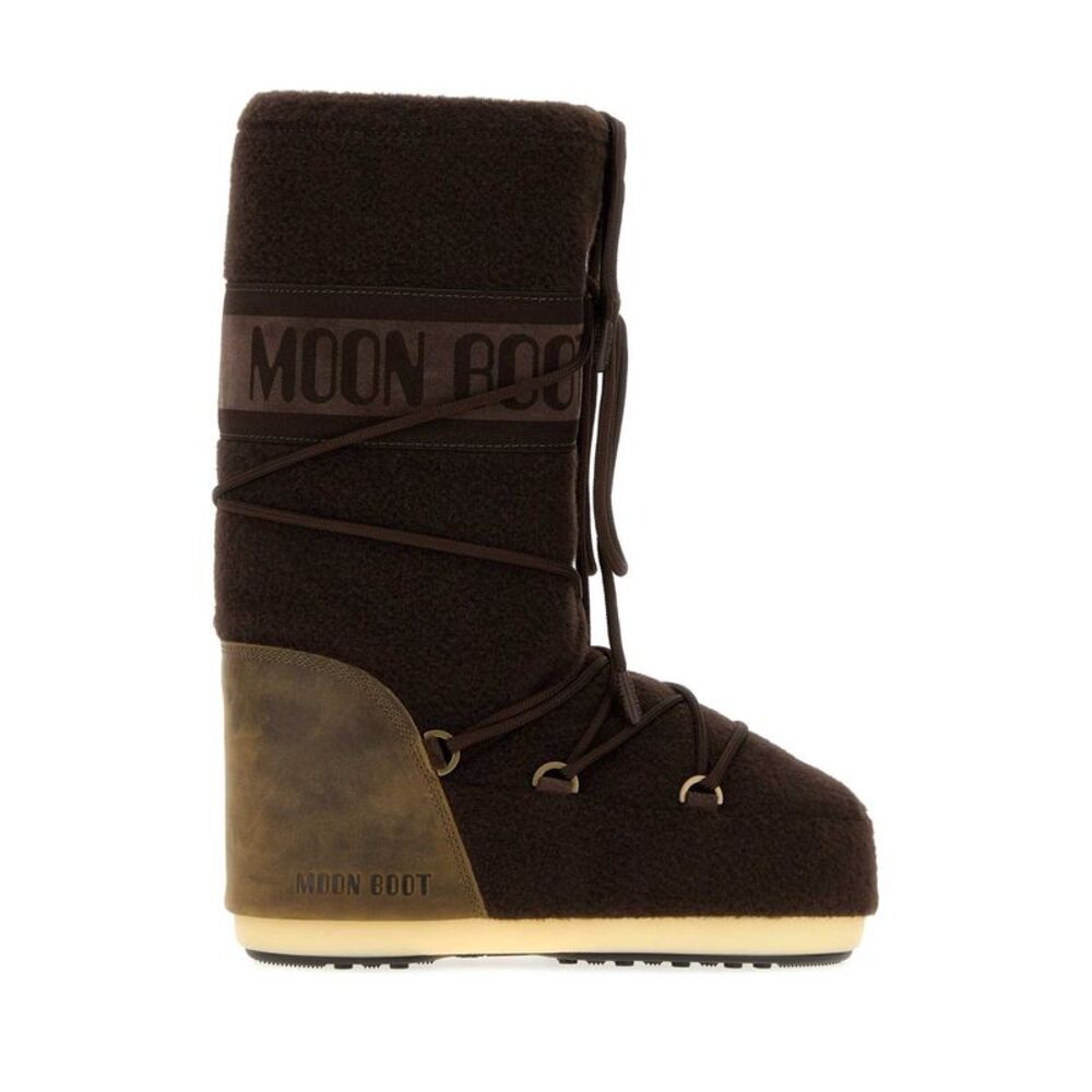 Moon Boot Unisex Dark Brown Felt Icon Boots